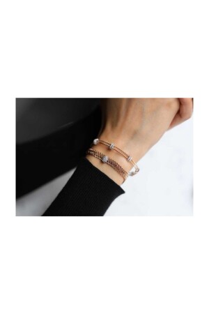 Tropfenförmiges Diamant- und Weidenarmband - 5