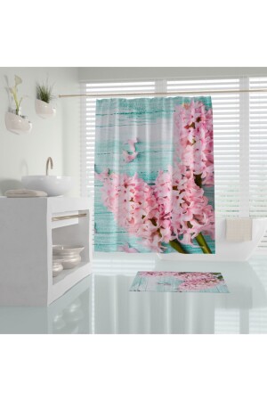 Tropical Lilac Bathroom Shower Curtain Single Wing 1x180x200 BAPTHLILAC - 1