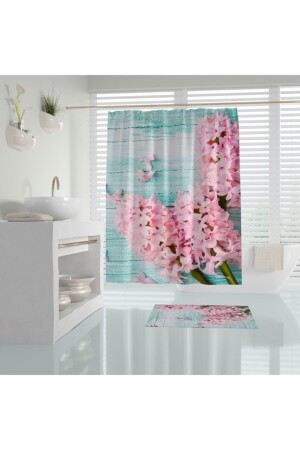 Tropical Lilac Bathroom Shower Curtain Single Wing 1x180x200 BAPTHLILAC - 3