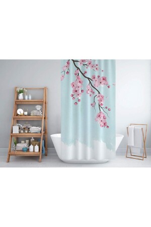 Tropical Sakura Bathroom Shower Curtain Single Wing 1x180x200 BAPTHSAKURAMöbel & Wohnen, Dekoration, Duschvorhang! - 1