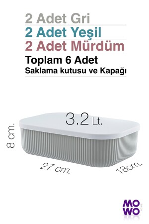 Trove 6 Adet 3.2 Lt (mix) Mutfak Saklama Kabı MOWO-01-332-6M - 5