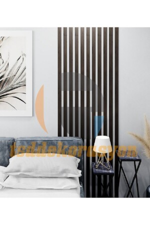 Tsd Dekorasyon Ahşap Şerit Duvar Panelleri Siyah - Tsddekorasyon