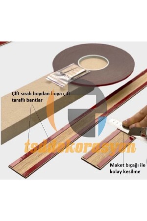 Tsd Dekoration Holzstreifen-Wandpaneele Schwarz - 5