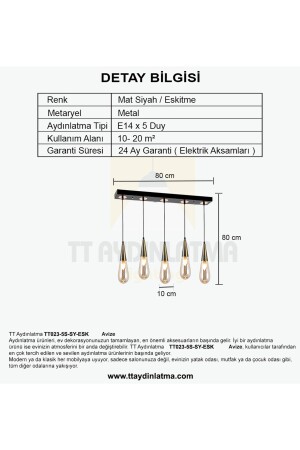 Tt023-5s-sy-esk Antiker 5-teiliger Drop-Modell-Reihenkronleuchter TT023-5S-SY-ESK - 6