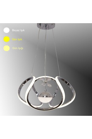 TT306-TPL-KR TT Lighting Curve-Modell, verchromter Einzel-LED-Kronleuchter mit 3 Farbmodulen - 3