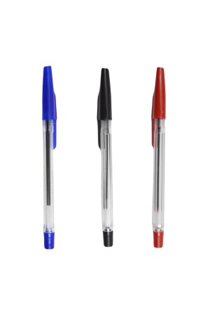 Tükenmez Kalem 1.0 mm 10 Adet Mavi Siyah Kırmızı Kod:222 - 2