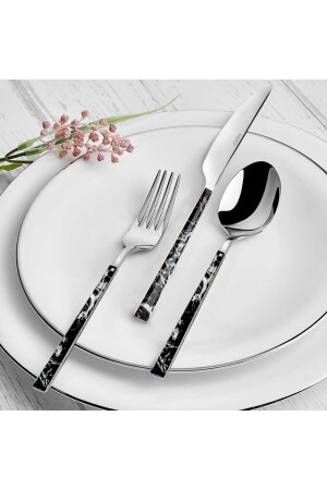 Tulip Silver Black Marble 36-teiliges Gabel-Messer-Löffel-Set 2020ST0000017957 - 3