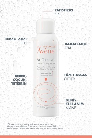 Tüm Cilt Tipleri İçin Yatıştırıcı- Rahatlatıcı ve Ferahlatıcı Orta Boy Avène Termal Su 150 ml - 3