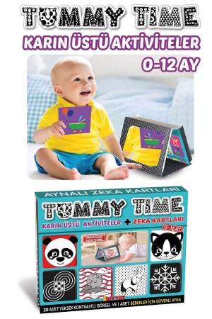 Tummy Tıme Aynalı Ilk Zeka Kartları+güvenli Bebek Aynası - Eğitici Kartlar IQTUMMYTIME - 2