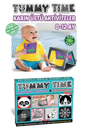 Tummy Time Aynalı Zeka Kartları-eğitici Kartlar - 1
