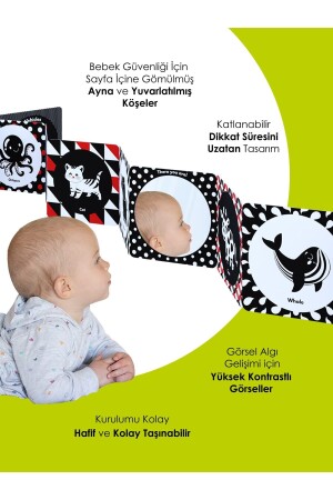 Tummy Time Babyspiegel und faltbares Buch Tummy Time Spiegelbuch - 4