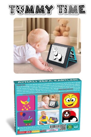 Tummy Time Mirrored First Intelligence Cards + Safe Baby Mirror – Lernkarten IQTUMMYTIME - 3