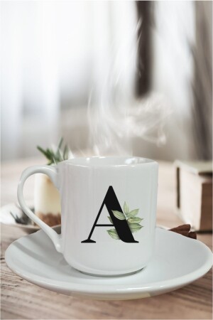 Türkische Kaffeetasse aus Porzellan mit dem Buchstaben „A“, 60 ml. Tasse mit Buchstaben - 1