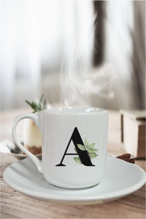 Türkische Kaffeetasse aus Porzellan mit dem Buchstaben „A“, 60 ml. Tasse mit Buchstaben - 2