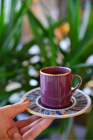 Türkisches Kaffeetassen-Set aus Porzellan von Akşin für 2 Personen 11132 - 1