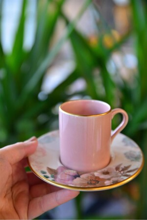 Türkisches Kaffeetassen-Set aus Porzellan von Lalin für 2 Personen 11134 - şirin eşyalarım