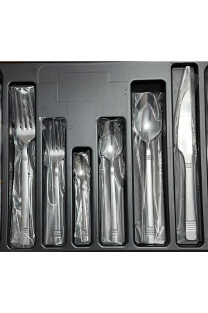 Türkises 72-teiliges Löffel-Gabel-Messer-Set für 12 Personen 433 - 4