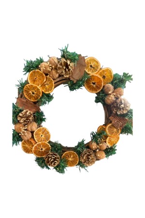 Türschmuck – Wanddekoration – Schreibtischkranz Orange 30 cm Silvester-Weihnachtsfeier? - 4