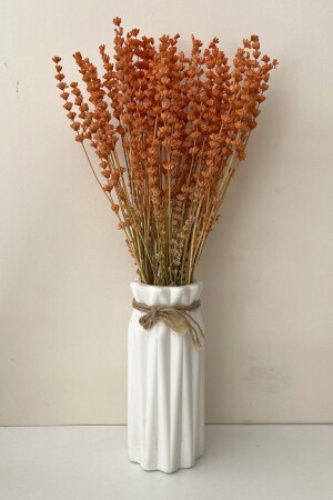 Turuncu Lavanta Gelin Buketi Aranjman Çiçeği Süslük Vazoluk Magnetlik Hediyelik Kuru Çiçek - 1