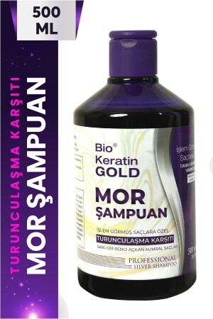 Turunculaşma Karşıtı Mor Şampuan 500 ml .. - Bio Keratin Gold