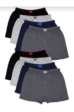 Tutku Herren-Boxershorts aus gekämmter Baumwolle, einfarbig, 8-teilig, 2708513216874 - 3