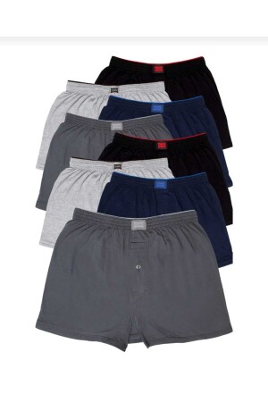 Tutku Herren-Boxershorts aus gekämmter Baumwolle, einfarbig, 8-teilig, 2708513216874 - 4