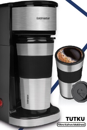 Tutku Travel Bpa-freie persönliche Filterkaffeemaschine mit Thermobecher GM7351 GM7351 - 1