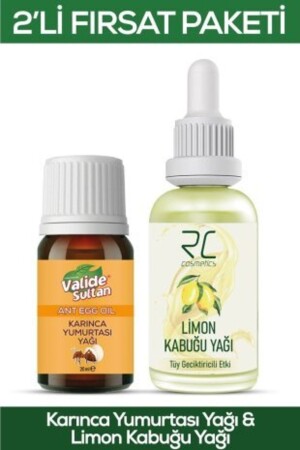 Tüy Azaltıcı Ve Geciktirici Etkili Limon Kabuğu Yağı Serumu 30ml& Karınca Yumurtası Yağı 20ml bb123233453633 - 2