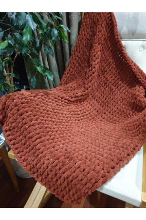 Tv Battaniyesi El Örgüsü Tarçın TYC00130423319 - Luna Lumos