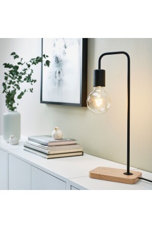 Tvarhand Tischlampe mit Bambussockel Schwarz 47 cm IKEA99990700 - 2