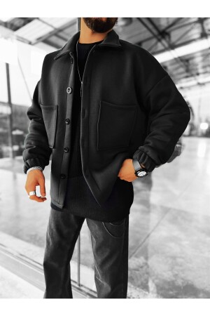 Übergroße Basic-Freizeitjacke Schwarz 2887schwarz - 1