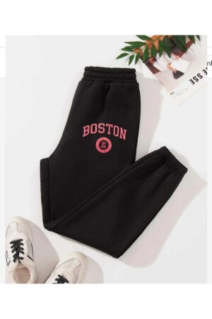 ÜBERGRÖSSE SONDERPRODUKTION BOSTON BEDRUCKTE TRACKPANTS AUS 100 % BAUMWOLLE FÜR DEN WINTER-JOGGER FÜR DAMEN - 1