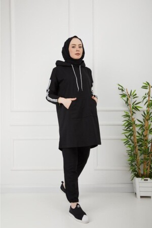 Übergroßes Hijab-Trainingsanzug-Set - 1