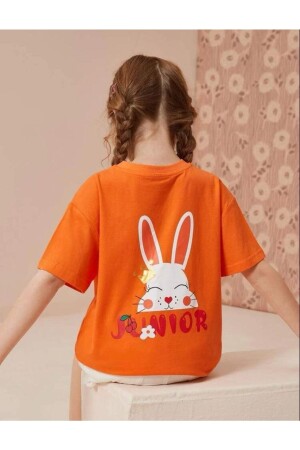 Übergroßes T-Shirt mit Hasen-Print für Kinder und Mädchen - 1