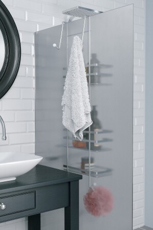 ÜÇ KATLI ASMALI BANYO DUŞ RAFI KROM LM580 - 3