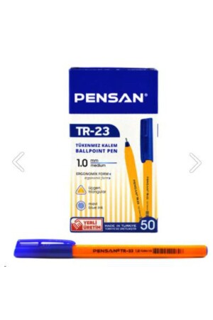Üçgen Tükenmez Kalem Mavi 50 Li Tr- 23 - 1