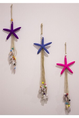 Üçlü Deniz Yıldızı Deniz Kabuklu Duvar Balkon Bahçe Süsü - Genel Markalar