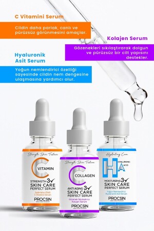 Üçlü Serum Paketi (C VİTAMİNİ - KOLAJEN - HYALURONİK ASİT SERUMU) - 6