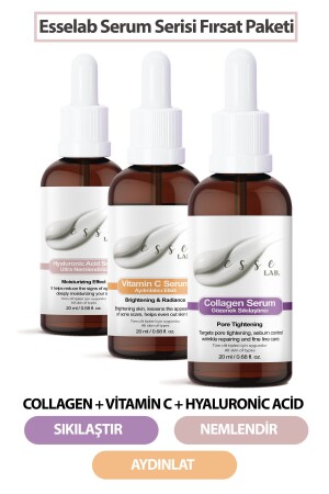 Üçlü Serum Paketi - ( Kolajen - Hyaluronic Acid - Vitamin C ) - 1