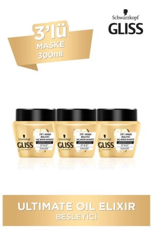 Ultimate Oil Elixir Maske 300 Ml X 3 Adet - Gliss
