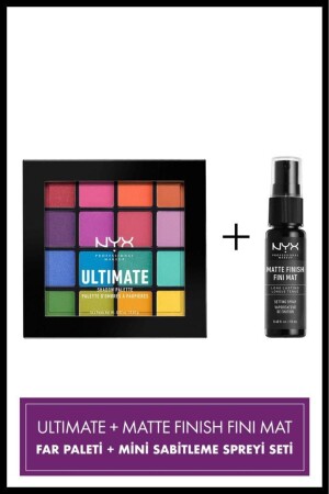 Ultimate Shadow Palette Brights Lidschatten-Palette – & Mini-Make-up-Fixierspray – Matt - 2