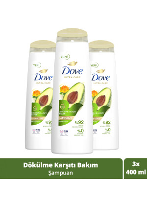 Ultra Care Saç Bakım Şampuanı Dökülme Karşıtı Bakım Avokado Özü 400 ml X3 Adet SET.UNİ.2819 - 3