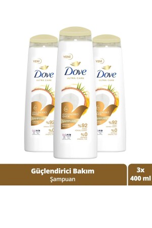 Ultra Care Saç Bakım Şampuanı Güçlendirici Bakım Hindistan Cevizi Yağı 400 ml X3 Adet SET.UNİ.2821 - 1