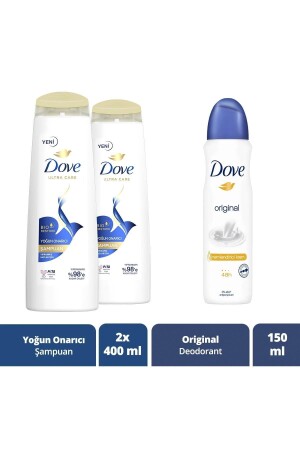 Ultra Care Saç Bakım Şampuanı Yoğun Onarıcı 400 ml x 2 - Kadın Sprey Deodorant Original 150 ml - 1