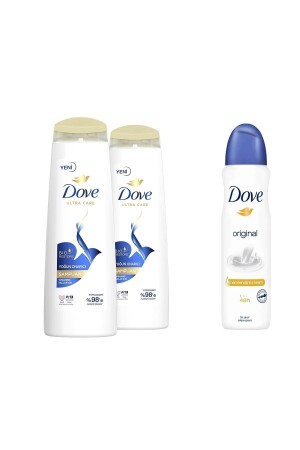 Ultra Care Saç Bakım Şampuanı Yoğun Onarıcı 400 ml x 2 - Kadın Sprey Deodorant Original 150 ml - 3