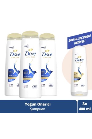 Ultra Care Saç Bakım Şampuanı Yoğun Onarıcı Yıpranmış Saçlar 400 ml X3 - 1