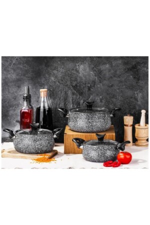 MNZ-Ultra Granite 3-piece Casserole Set Tac-3410 - Taç