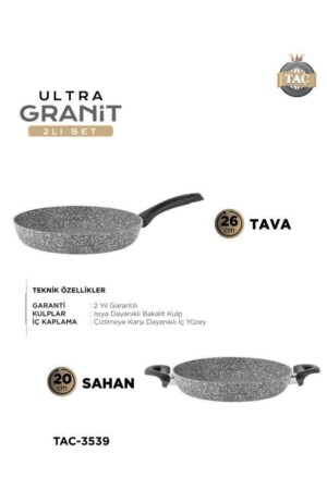 Ultra-Granit-Pfannen- und Kochtopf-Set 4 mm TAÇ-3539 - 4