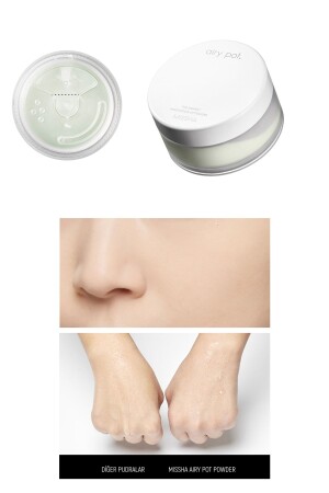Ultra Hafif Kızarıklık Karşıtı Pudra 10g Airy Pot Powder Mint - Missha