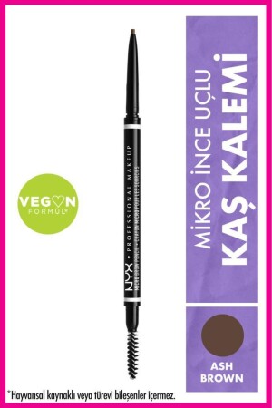 Ultra İnce Kaş Kalemi - Micro Brow Pencil Ash Brown 800897836870 NYXPMUMBP - 1